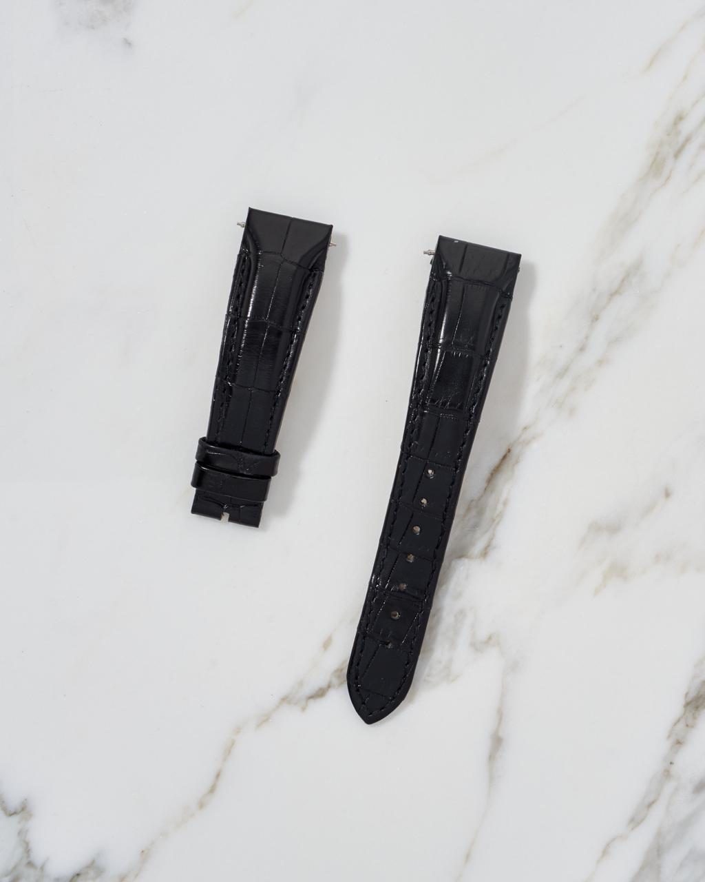 Ремешок Franck Muller Crocodile Leather Strap 19x16mm Black NOS