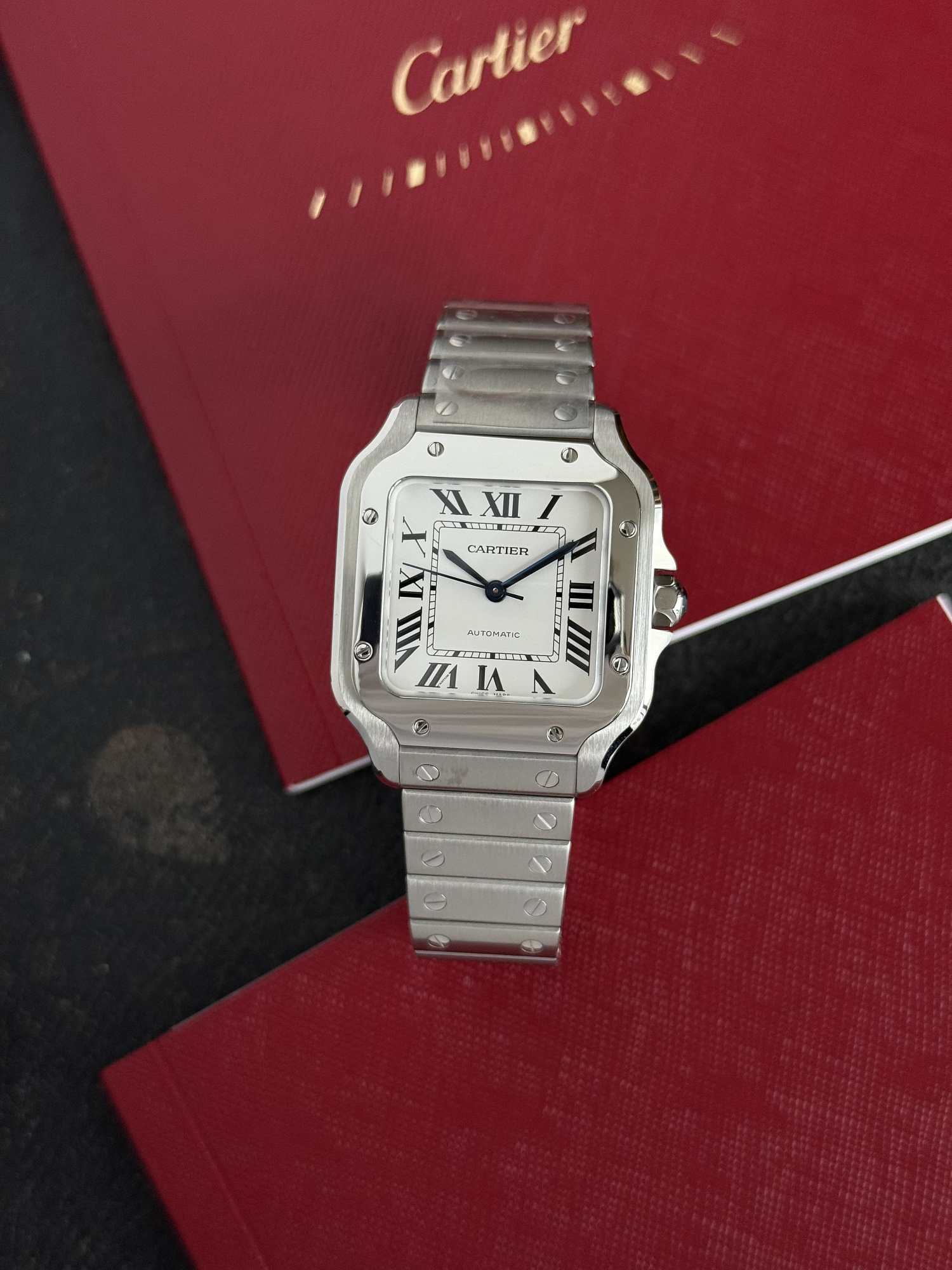 Cartier Santos De Cartier Medium Size 4075 NEW