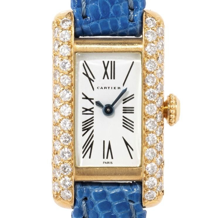 Cartier Mini Tank Allongee Diamonds Vintage