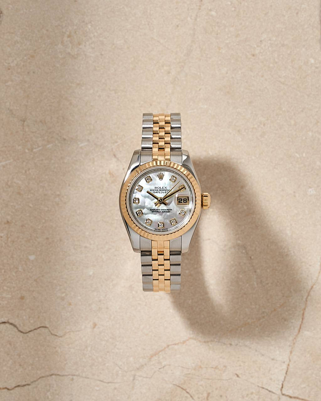 Rolex Lady-Datejust 26 mm Steel & Gold MOP Diamonds V Series 179173