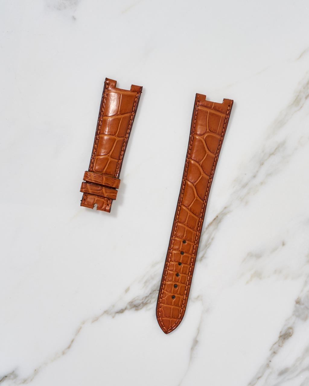 Ремешок Bovet Crocodile Leather Strap 20x15mm Brown NEW