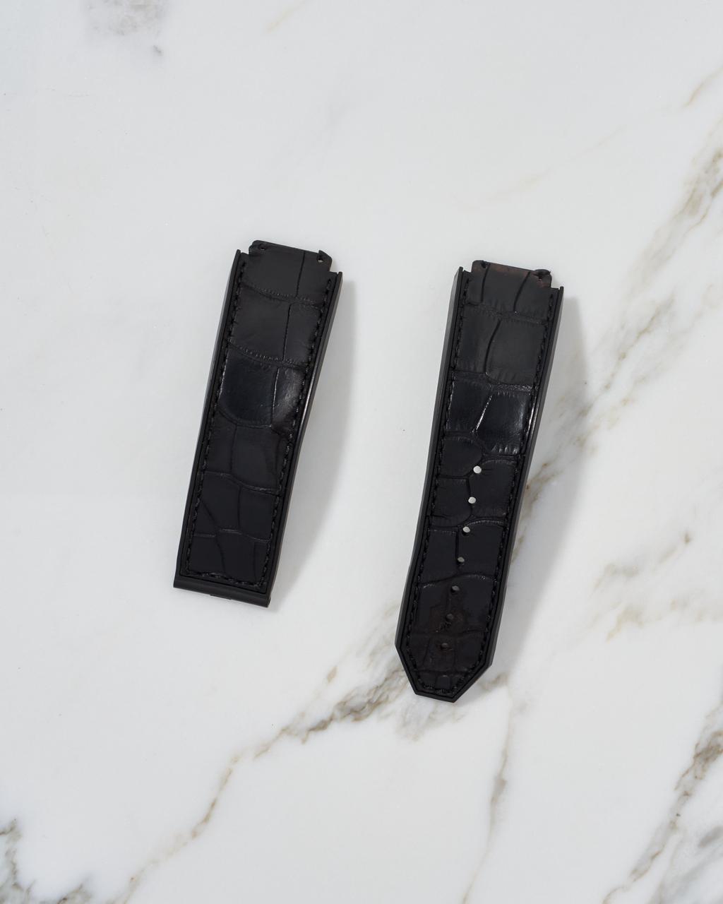 Ремешок Hublot Leather Strap 25x18x22mm Black