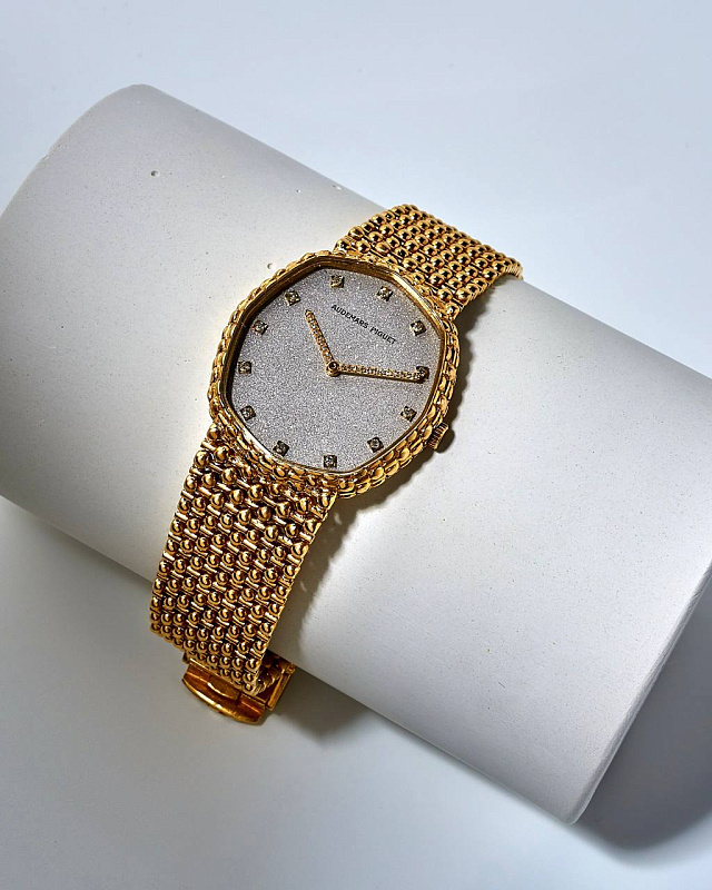 Audemars Piguet Octagonal Aventurine Dial Diamond Markers and Hands Manual Winding