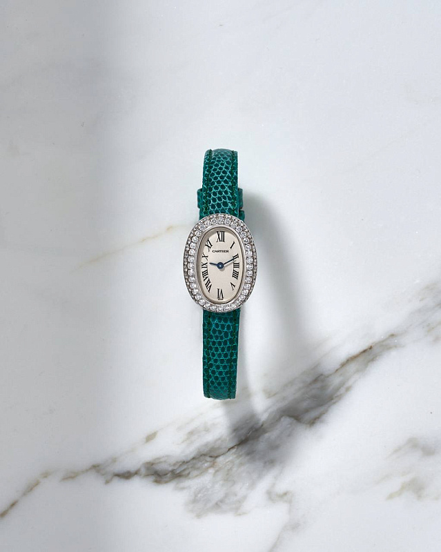 Cartier Baignoire 2369 White Gold Diamond Bezel