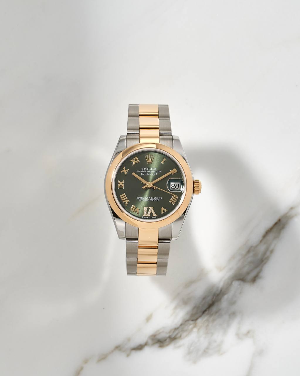Rolex Datejust Olive Romain Dial 31mm 178243
