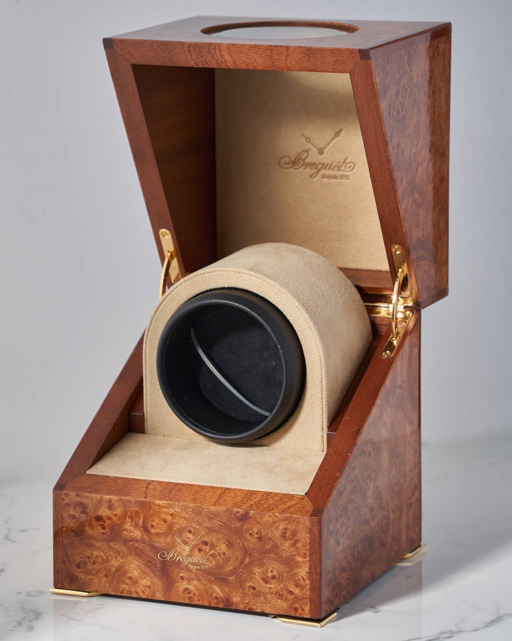 Шкатулка автоподзавода Breguet Luxury Watch Winder Lacquered Burlywood with Domed Window