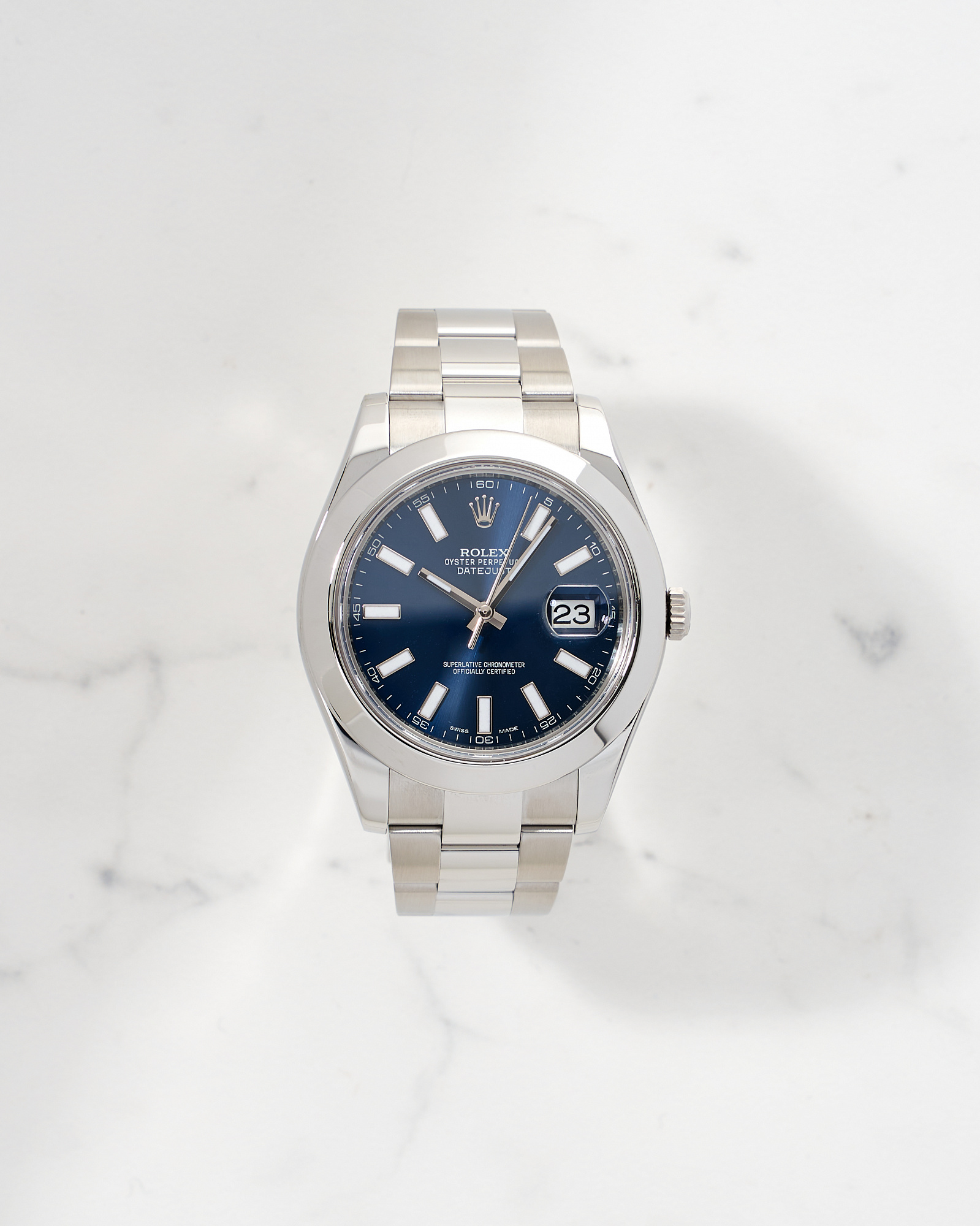 Rolex Oyster Perpetual Datejust II 41mm Blue Dial B&P 2015 year