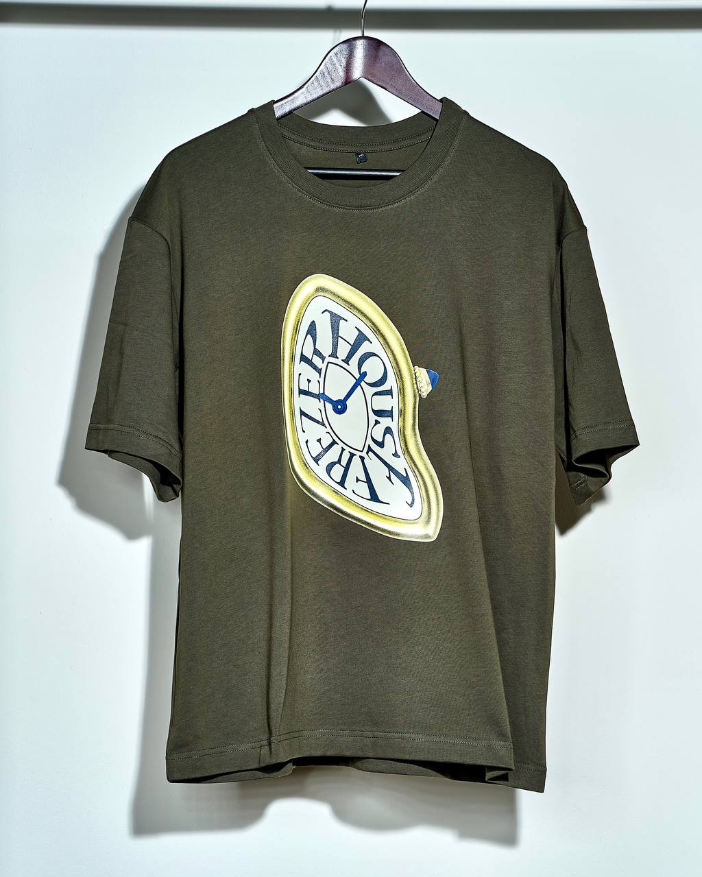 Футболка "Crash" хаки oversize