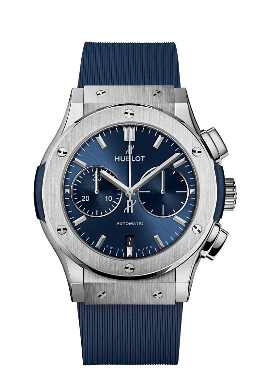 Hublot Classic Fusion Chronograph Titanium Blue 45 mm NEW