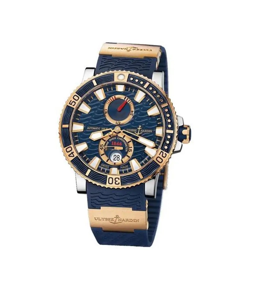 UN Maxi Marine Diver Titanium & Rose Gold NEW