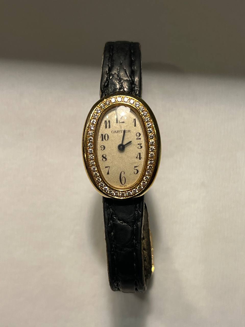 Cartier Baignoire Yellow Gold Diamond Bezel 1960 