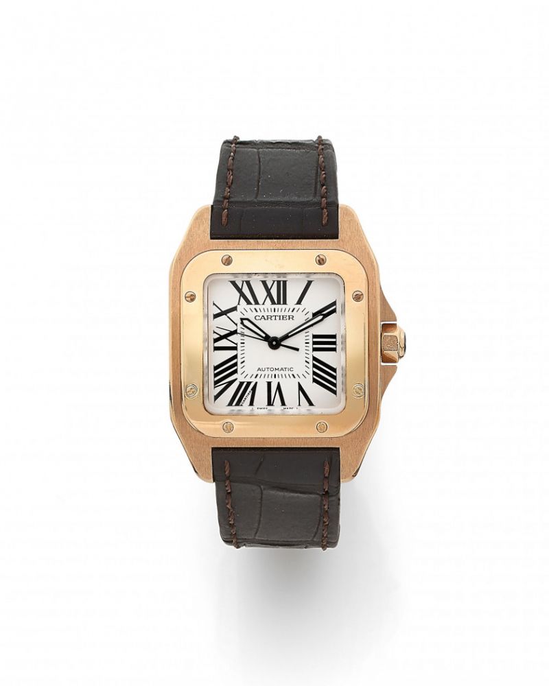 Cartier Santos 100 Medium Rose Gold 2879