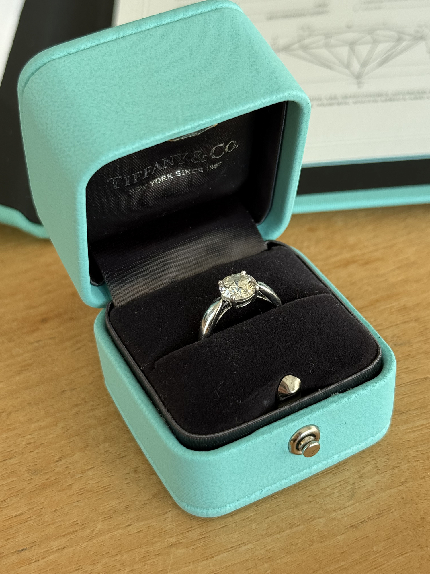 Tiffany&Co Harmony Ring Platinum Round Brilliant 1,26 Ct