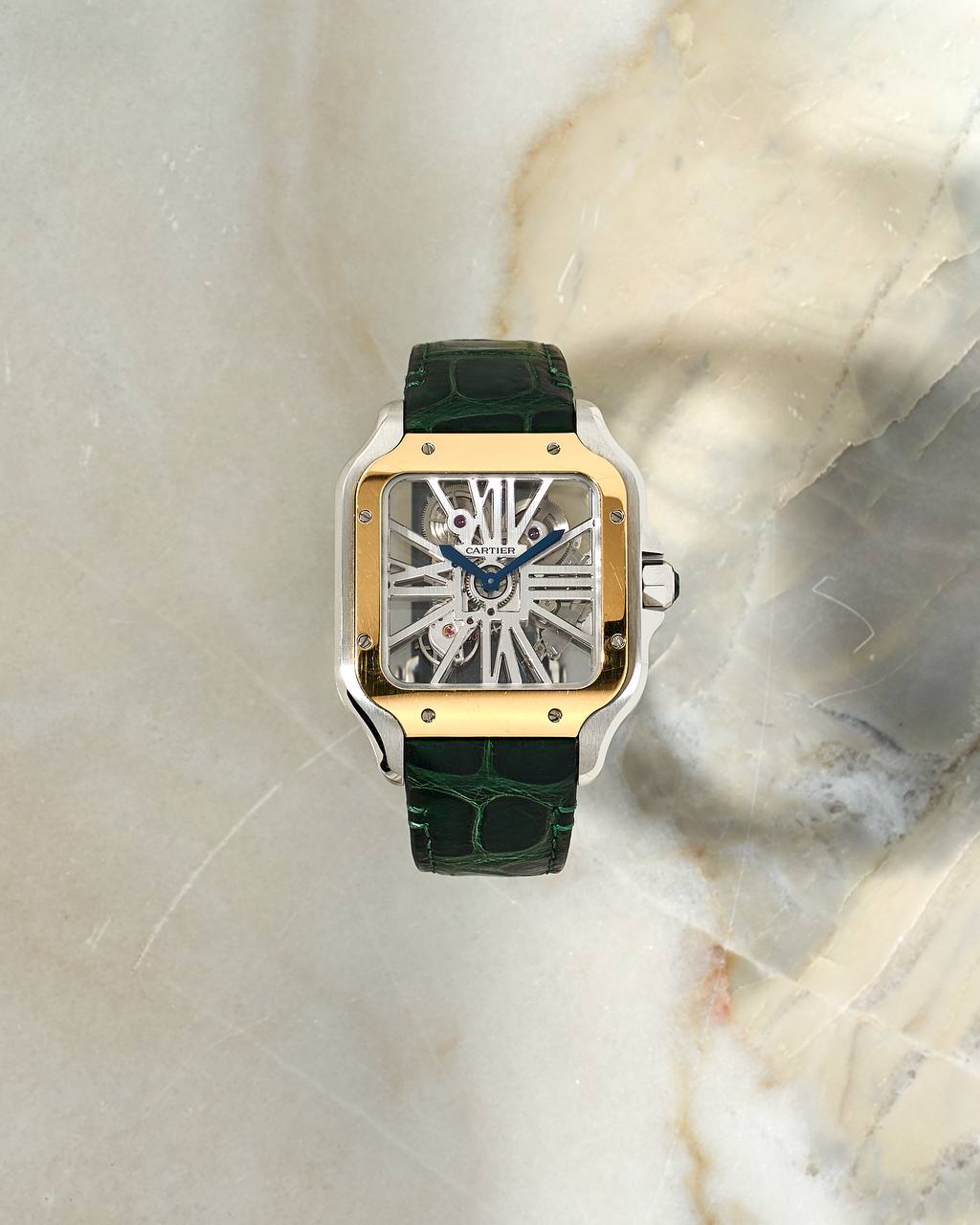 Cartier Skeleton Horloge Santos Large 4109