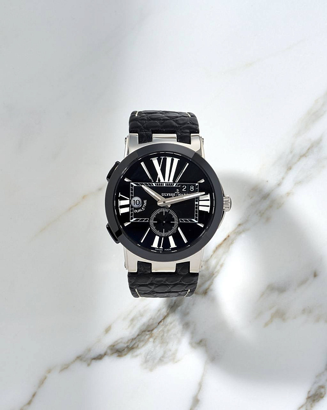 UN Functional Executive Dual Time Steel & Ceramic Black