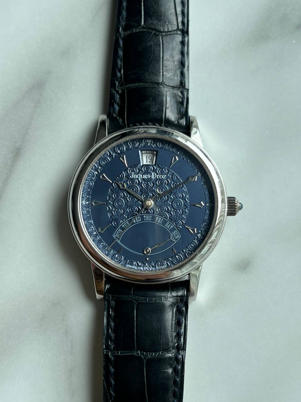 Jaquet Droz Semaine Retrograde Jumping Hour White Gold