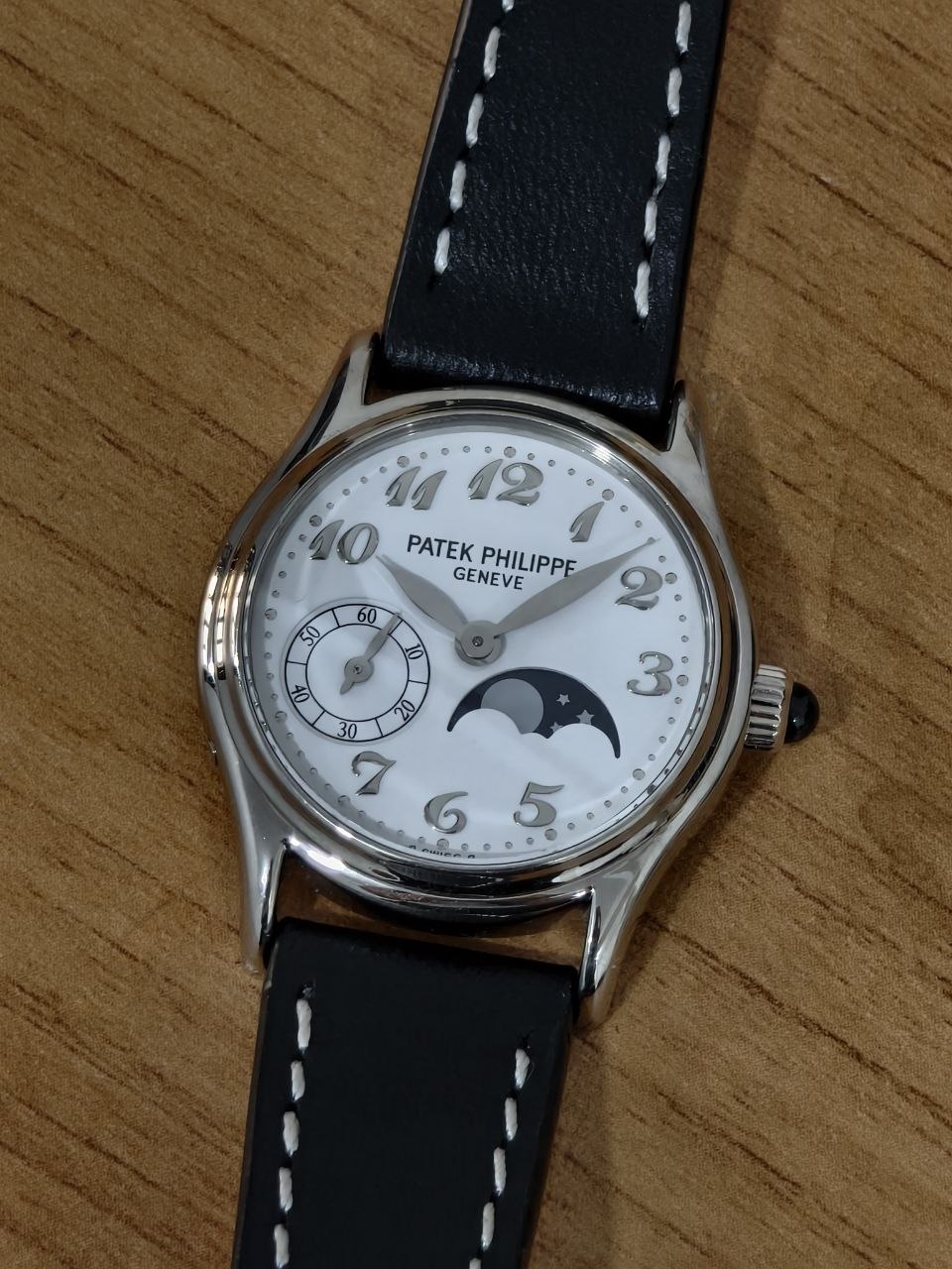 Patek Philippe Lady Calatrava Moonphase White Gold 4856