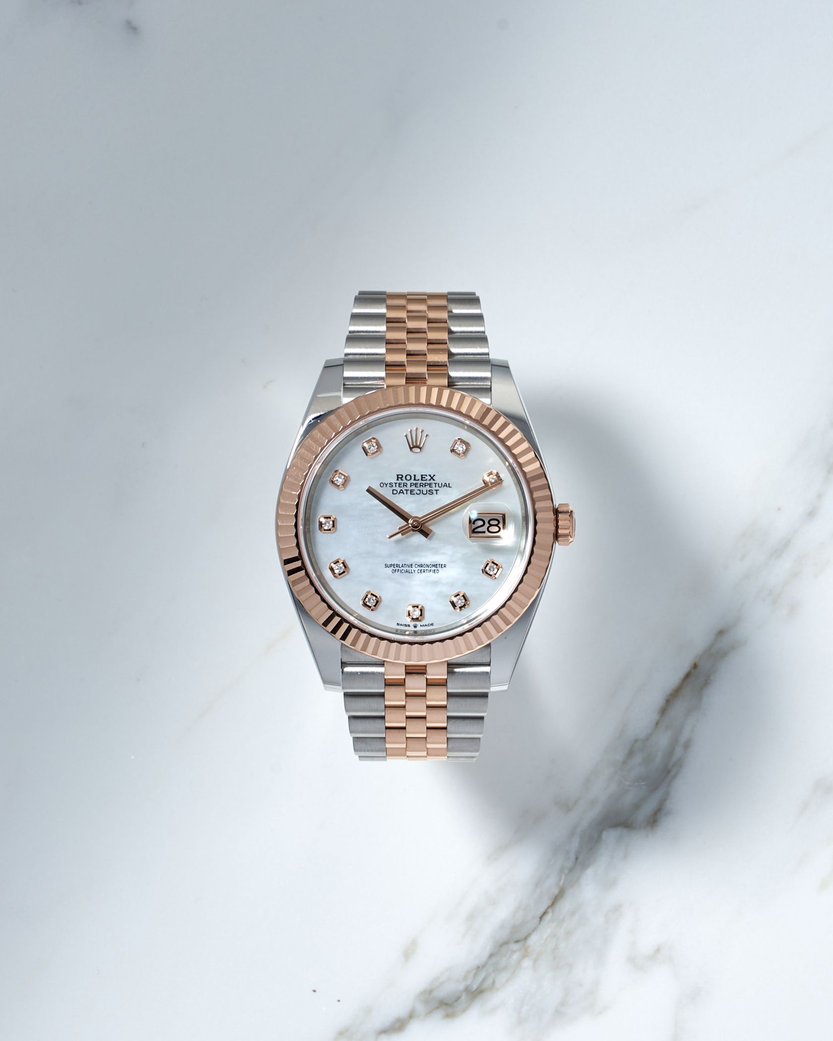 Rolex Datejust 41mm 126331 Mother-of-Pearl with Diamonds with papers