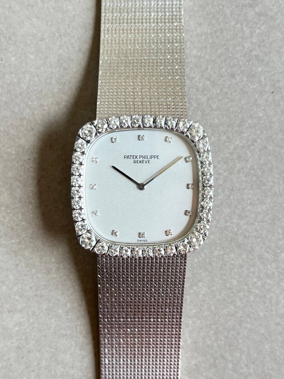 Patek Philippe Golden Ellipse Diamond Set White Gold 3616 