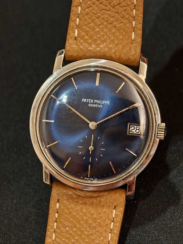 Patek Philippe Calatrava Blue Dial White Gold 3445