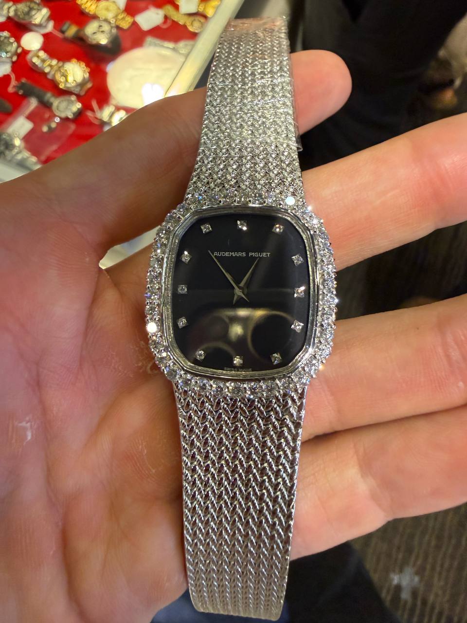 Audemars Piguet Vintage Diamond Bezel White Gold 