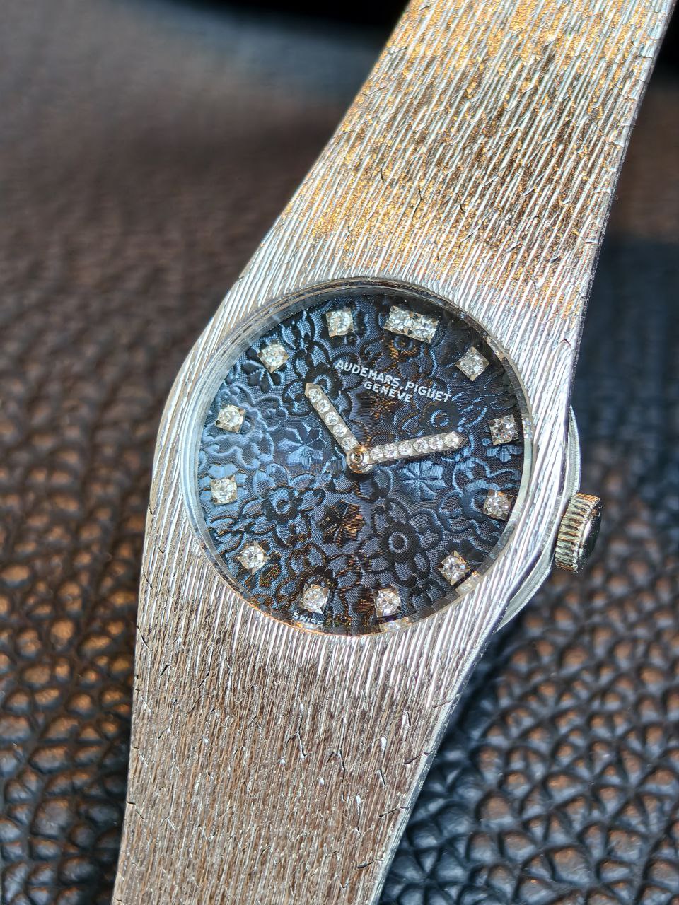 Audemars Piguet Floral Dial and Diamond Hands White Gold