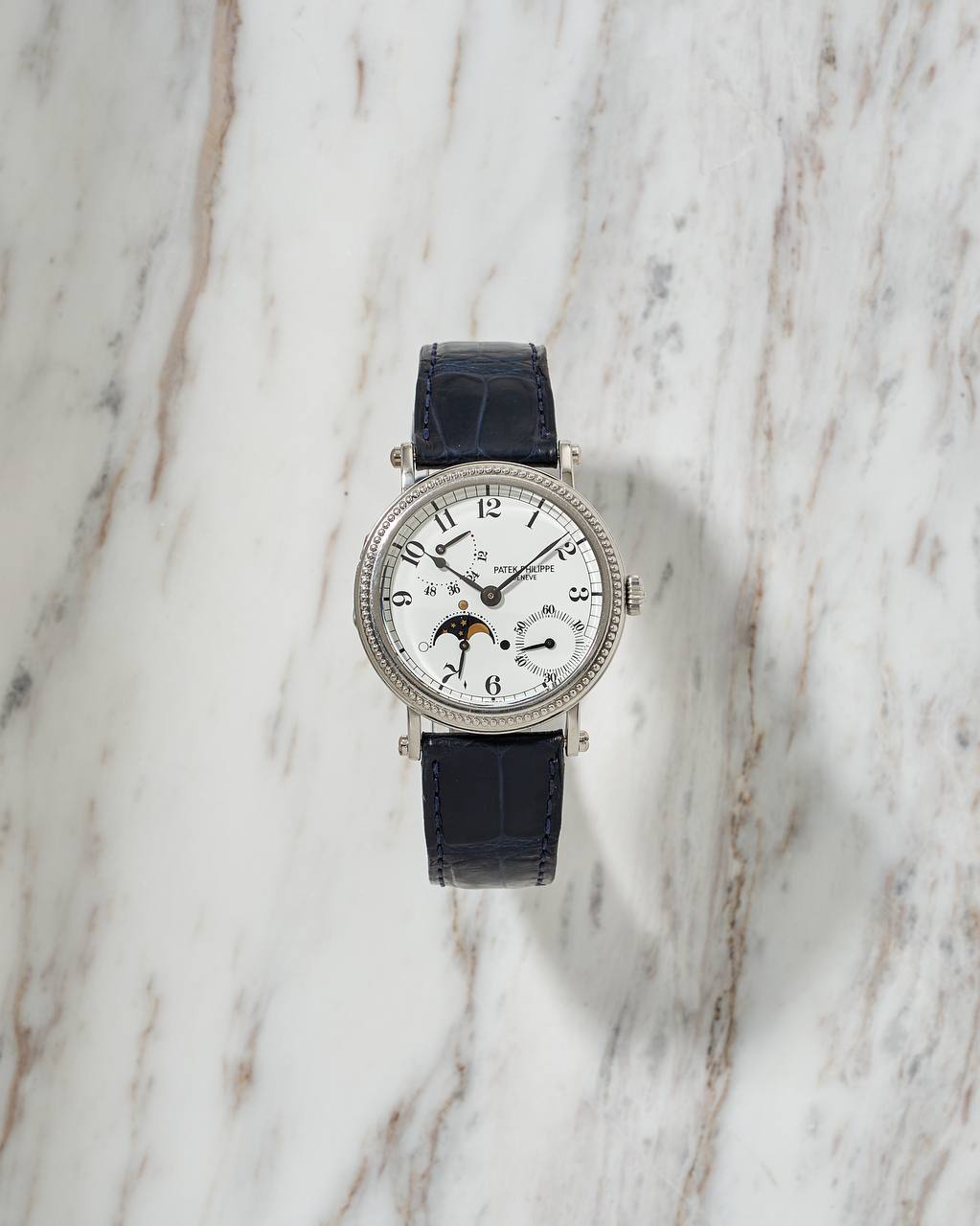 Patek Philippe Complications Moon Phase Power Reserve Platinum 5015
