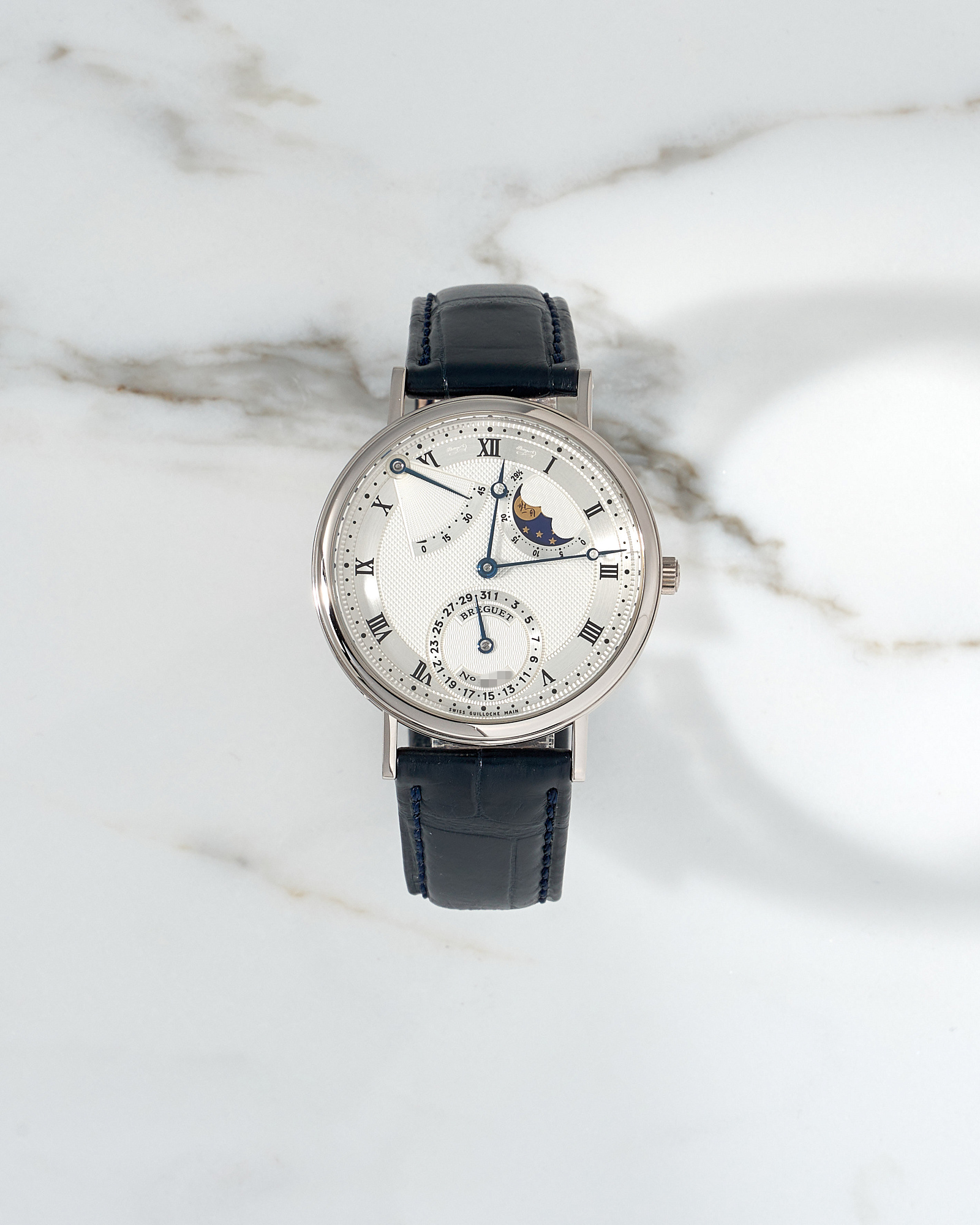 Breguet Classique Moon Phase Power Reserve White Gold 3130