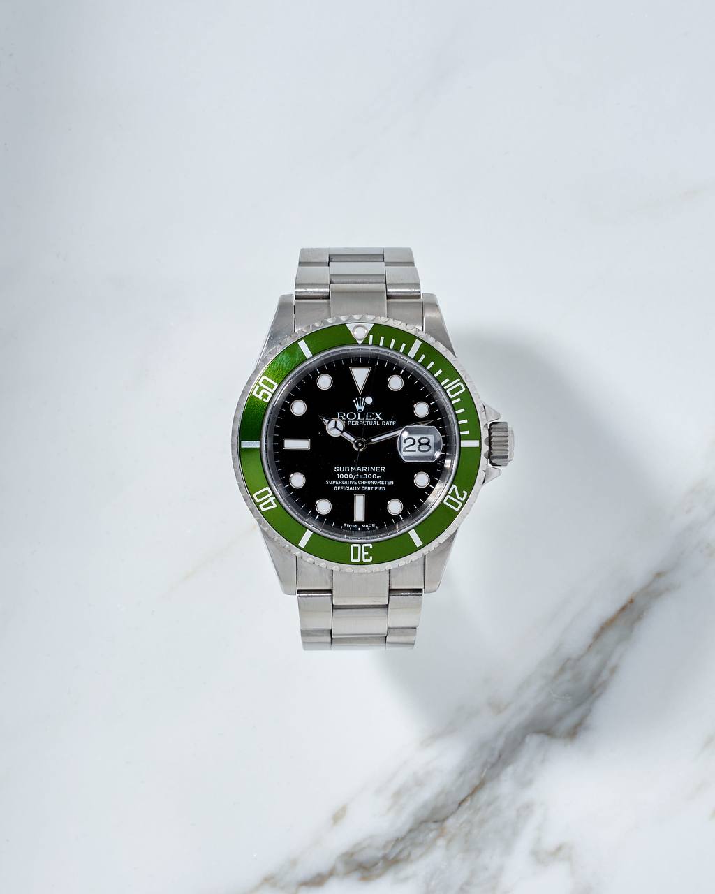 Rolex Submariner Kermit Date 40mm Y Series 16610LV Fat Four