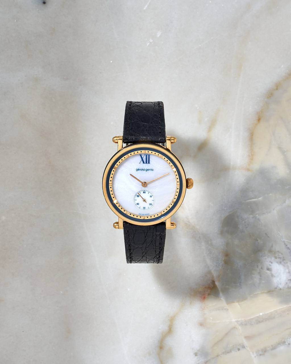 Gérald Genta Gefica Yellow Gold White Onyx