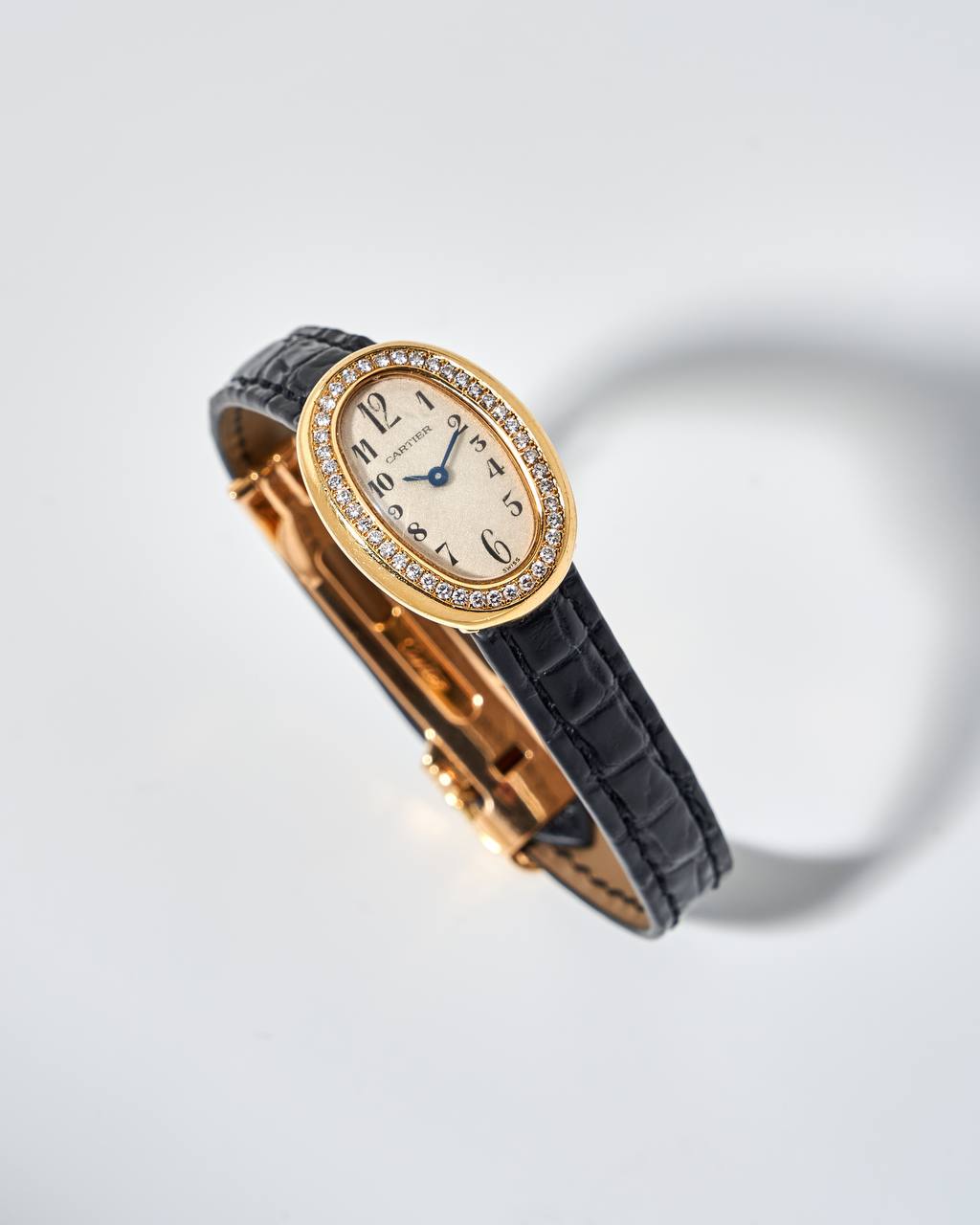 Cartier Baignoire Yellow Gold Diamond Bezel 1960 