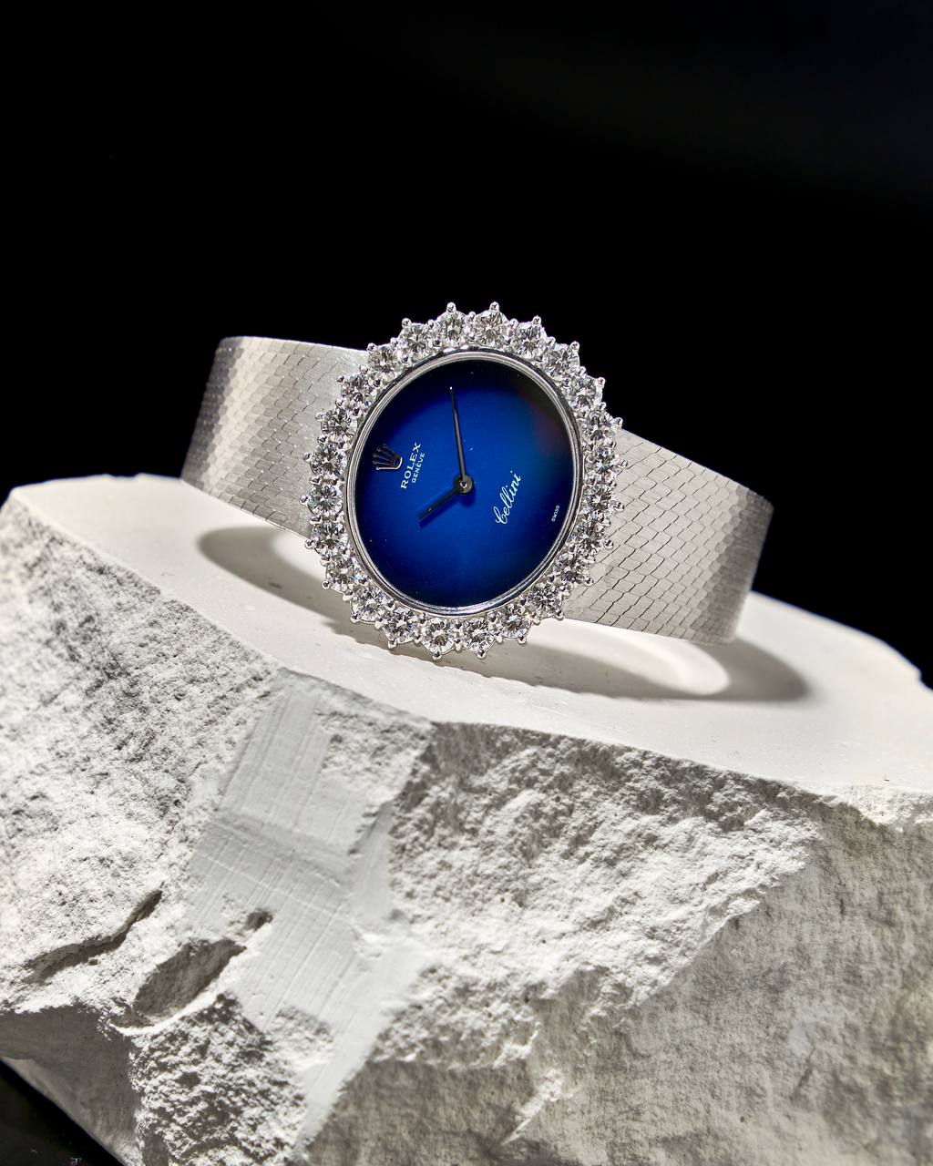 Rolex Cellini Vintage White Gold and Diamond Bezel
