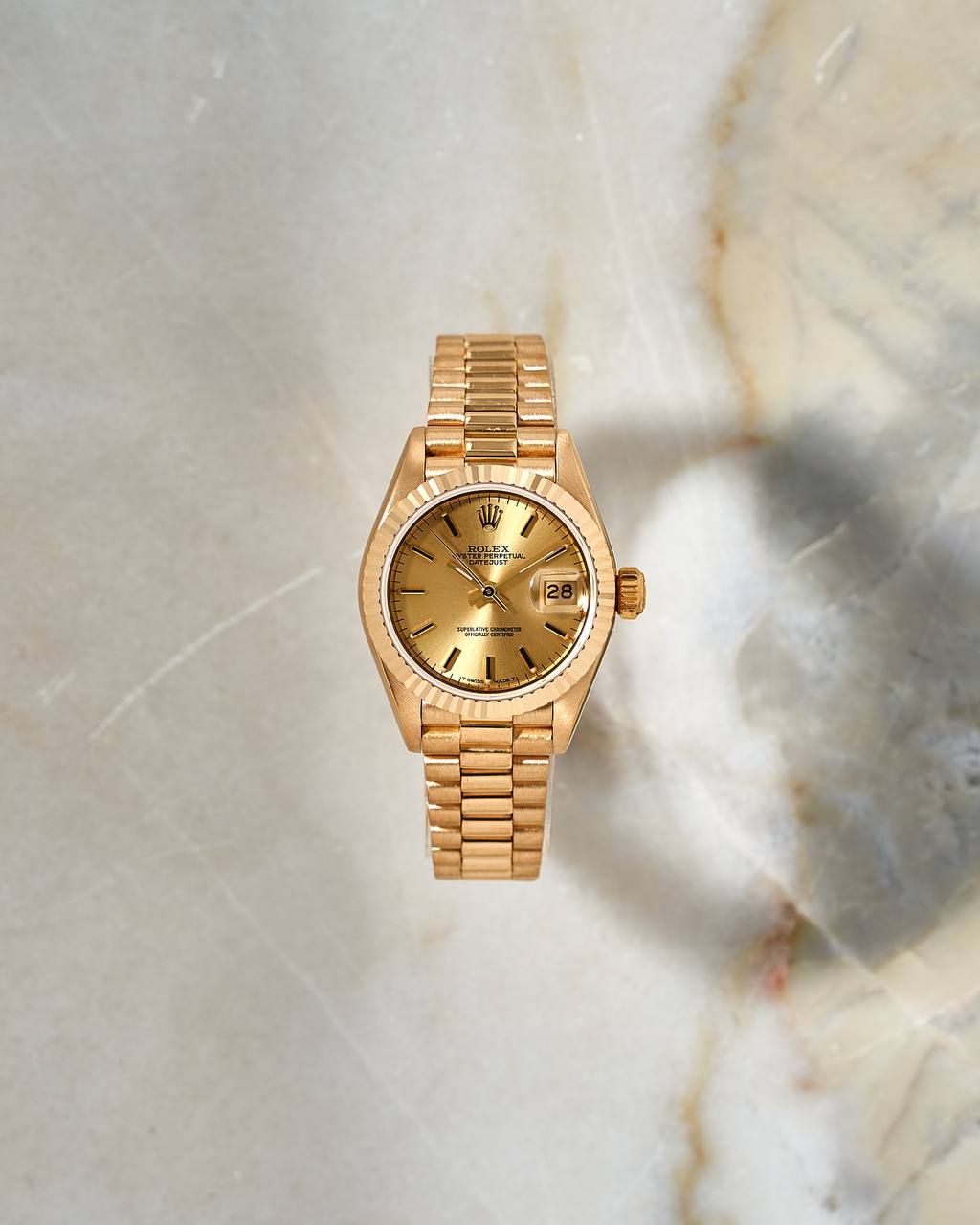 Rolex Lady-Datejust President 26mm Champagne Dial 69178