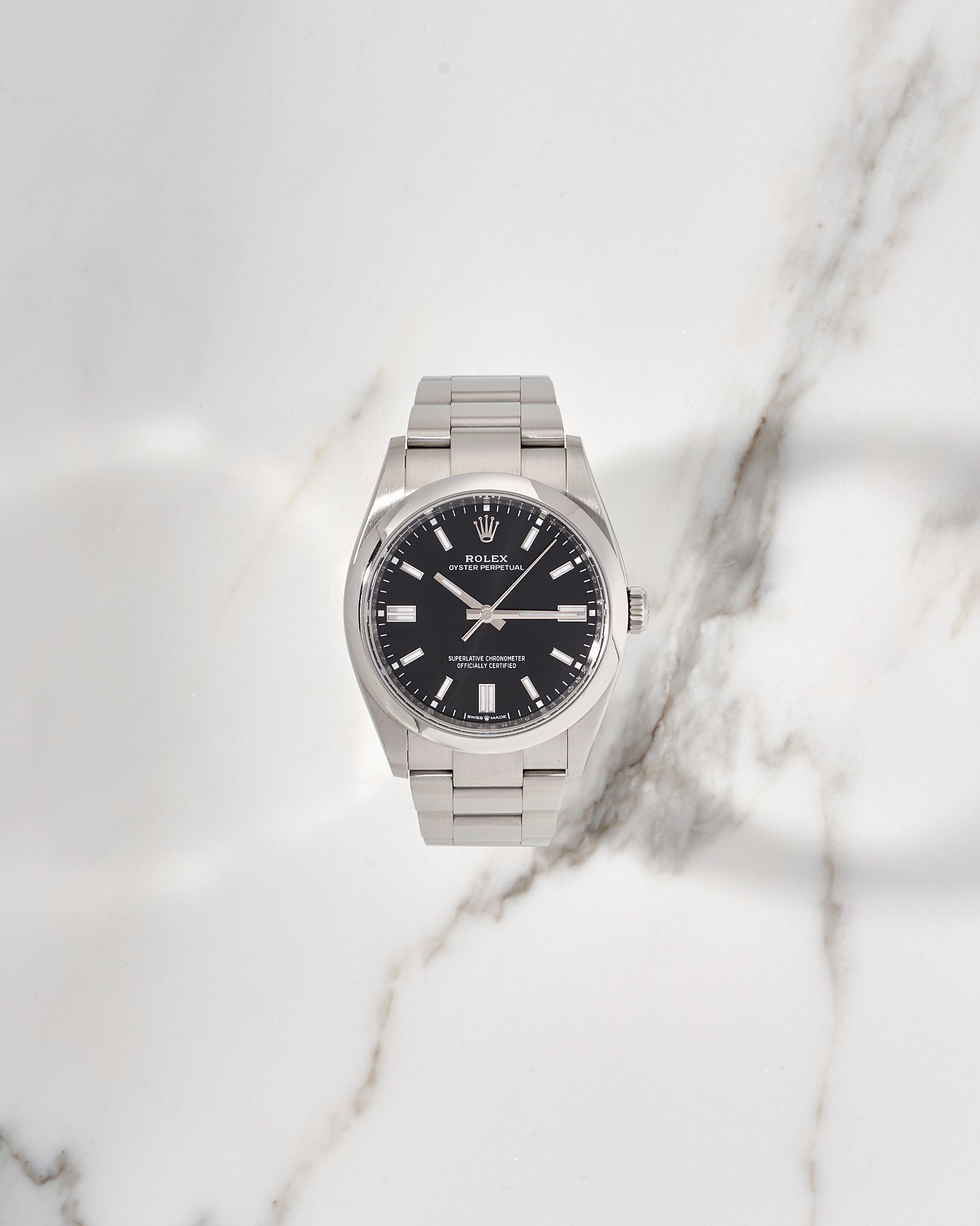 Rolex Oyster Perpetual Black Dial 36 mm B&P 2021 year