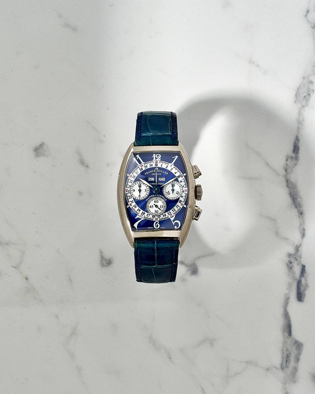 Franck Muller Master Calendar Blue Dial White Gold 