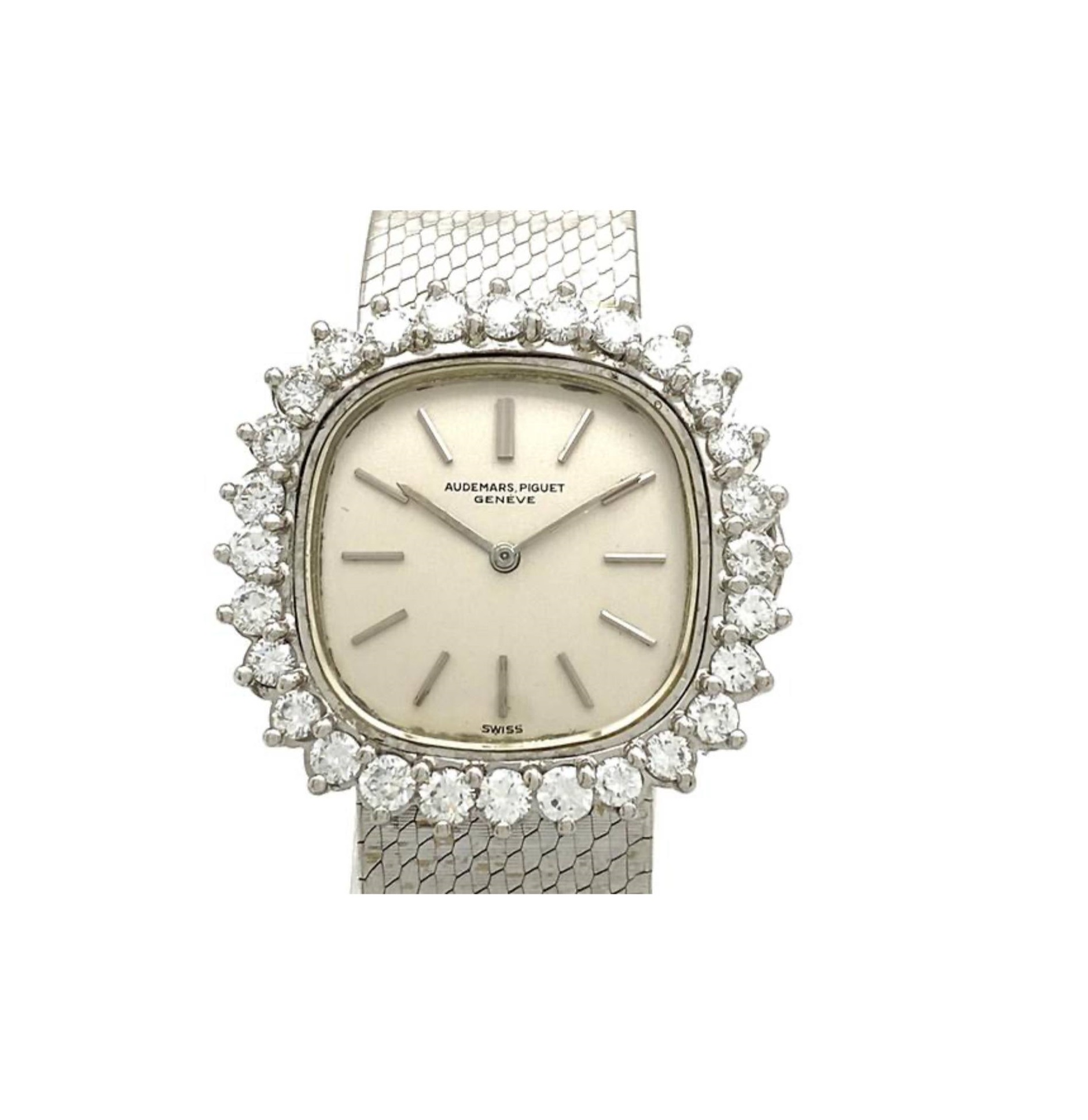 Audemars Piguet Vintage White Gold Diamond Bezel