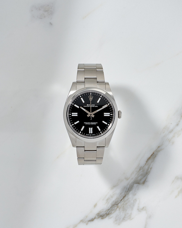 Rolex Oyster Perpetual 41mm B&P 2022 year Black